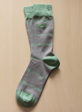 ROCKFORD欧洲男士户外休闲袜子条纹简约商务皮靴鞋中长筒防臭袜