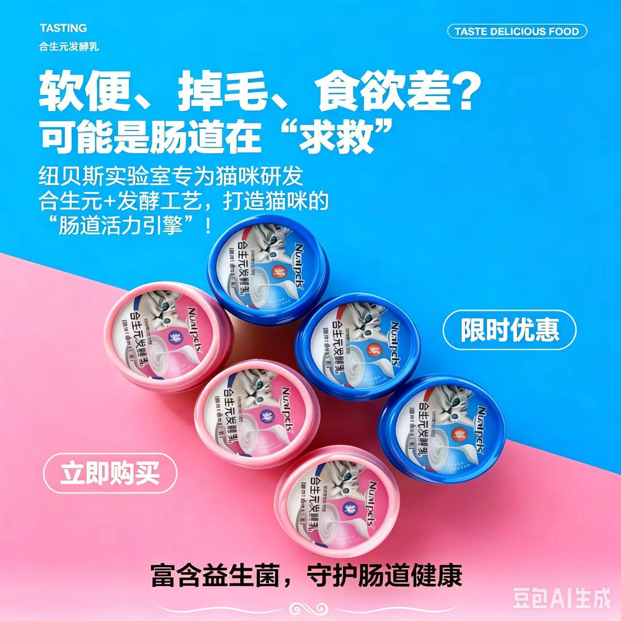 猫咪软罐改善软便益生菌益生元