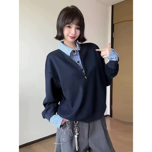 ~假两件千鸟格polo衫 PL39-P68图片