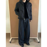~暗纹雕花防水面料连帽棉服男Y188-P128，男装棉衣，电商A330-1