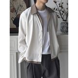 古巴领假两件撞色抗皱通勤长袖衬衫CS36-P48，男装衬衫，电商A330-1