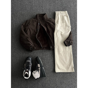 ~仿兔毛重水洗夹克棉服座山雕外套 JK79-P118 JK79加绒-P138图片