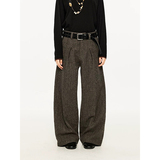 26/春千鸟格打褶微阔A字休闲长裤西裤K0220-P68M-2XL，男装西裤，电商A330-1