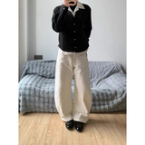 古巴领假两件撞色抗皱通勤长袖衬衫CS36-P48，男装衬衫，电商A330-1