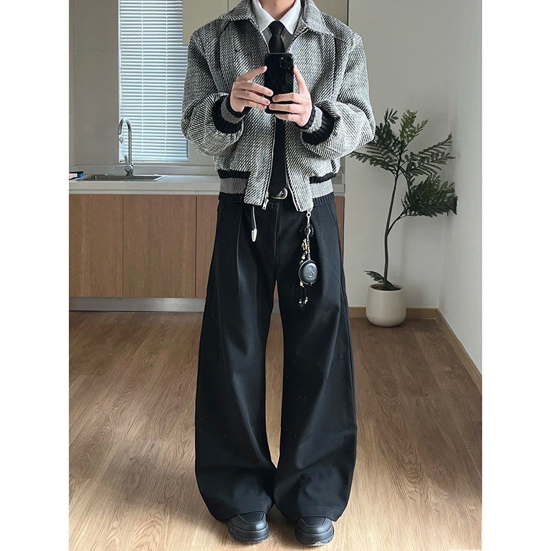 轻奢重磅翻领小香风垫肩夹克外套JK150-P128，男装夹克，电商A330-1