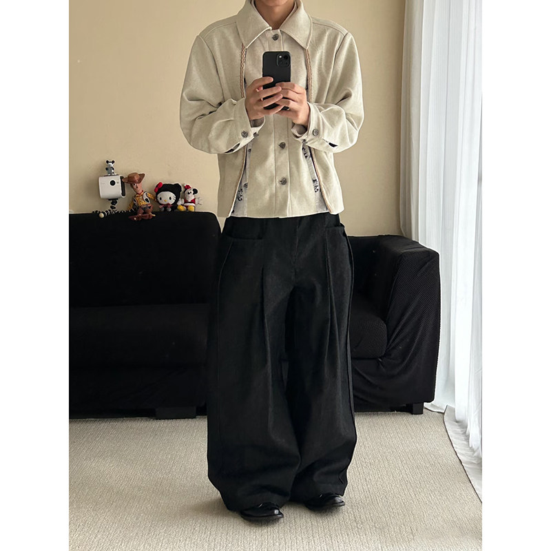 现货~宫廷花卉亚麻肌理编织多形态剪裁夹克JK33-P128,男装夹克,电商A330-1