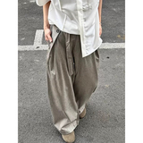 亚麻纹休闲打褶宽松袈裟西裤阔腿裤宽松长裤k0190-P58，男装西裤，电商A330-1