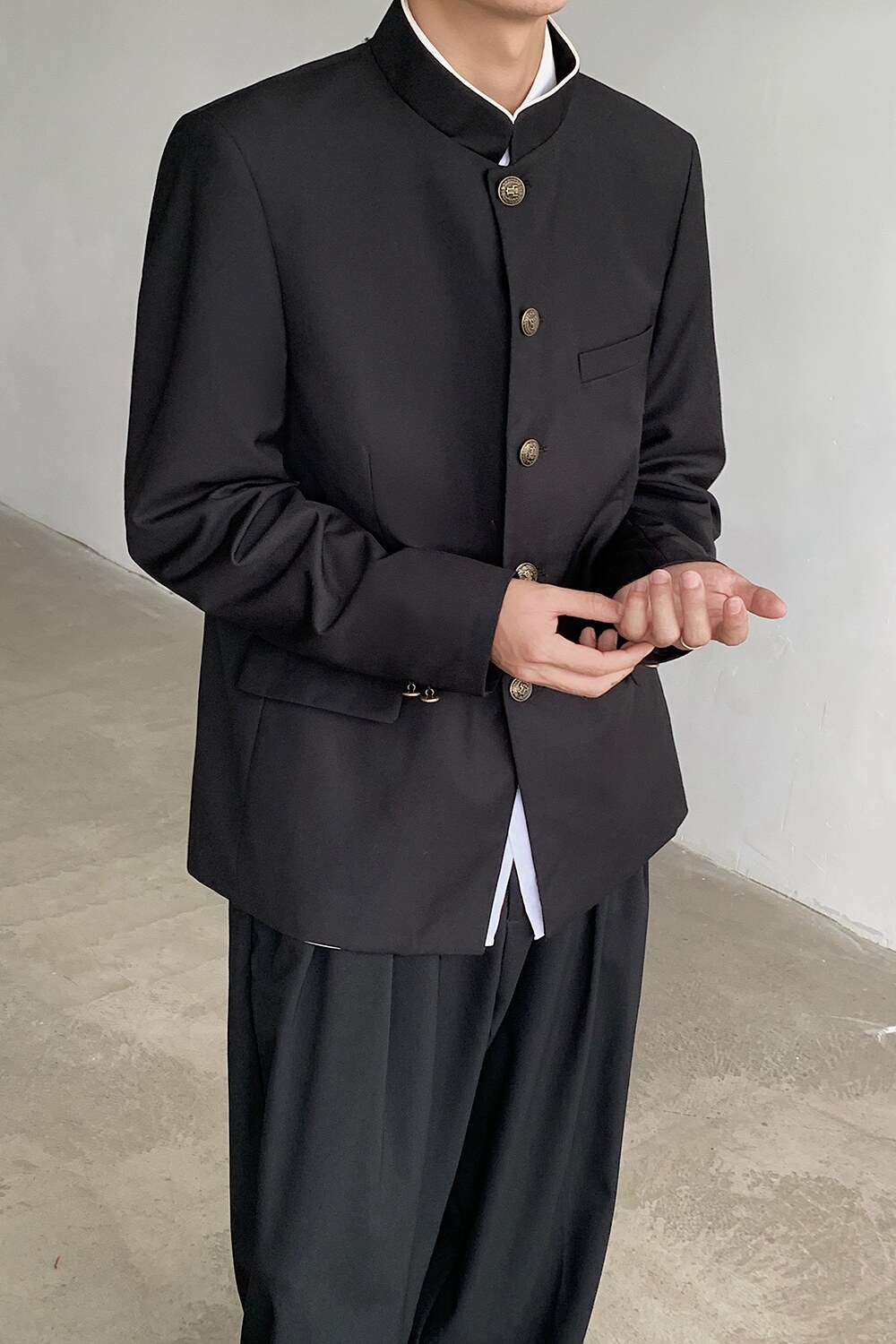 ~新中式立领西装男中山装西服XZ05-P98控128,男装西服,电商A330-1