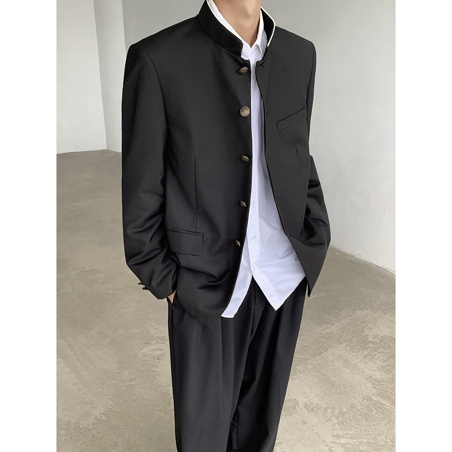 ~新中式立领西装男中山装西服XZ05-P98控128,男装西服,电商A330-1