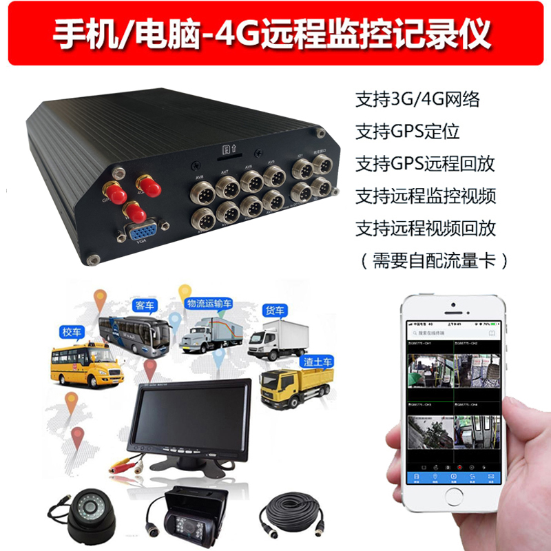 400万高清4G车载硬盘录像机