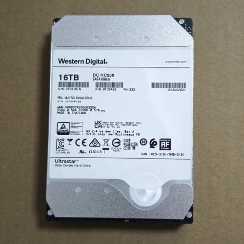 西数16T企业级硬盘 HC550( 议价）