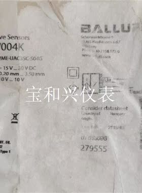 巴鲁夫 BAW004k 模拟量传感器