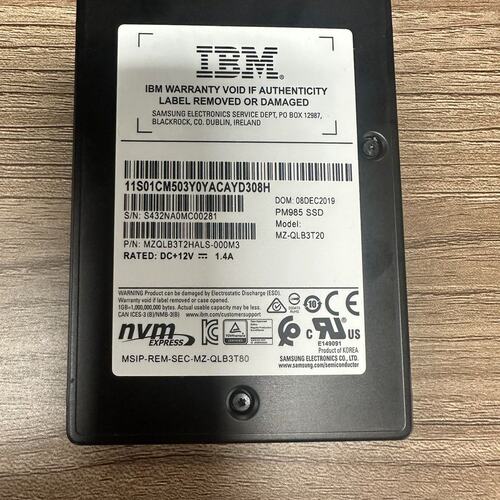 拆机IBM定制版 PM985 3.2TB企业级SSD NV( 议价）