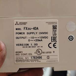 三菱编程FX3U-4DA，日本制造，功能完好。( 议价）