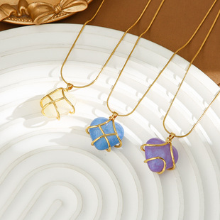 跨境热卖款在逃公主芭比同款项链卡通吊坠女式钛钢项链厂家