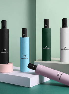 大量uv黑胶防晒太阳伞折叠晴雨两用广告礼品全自动雨伞厂家