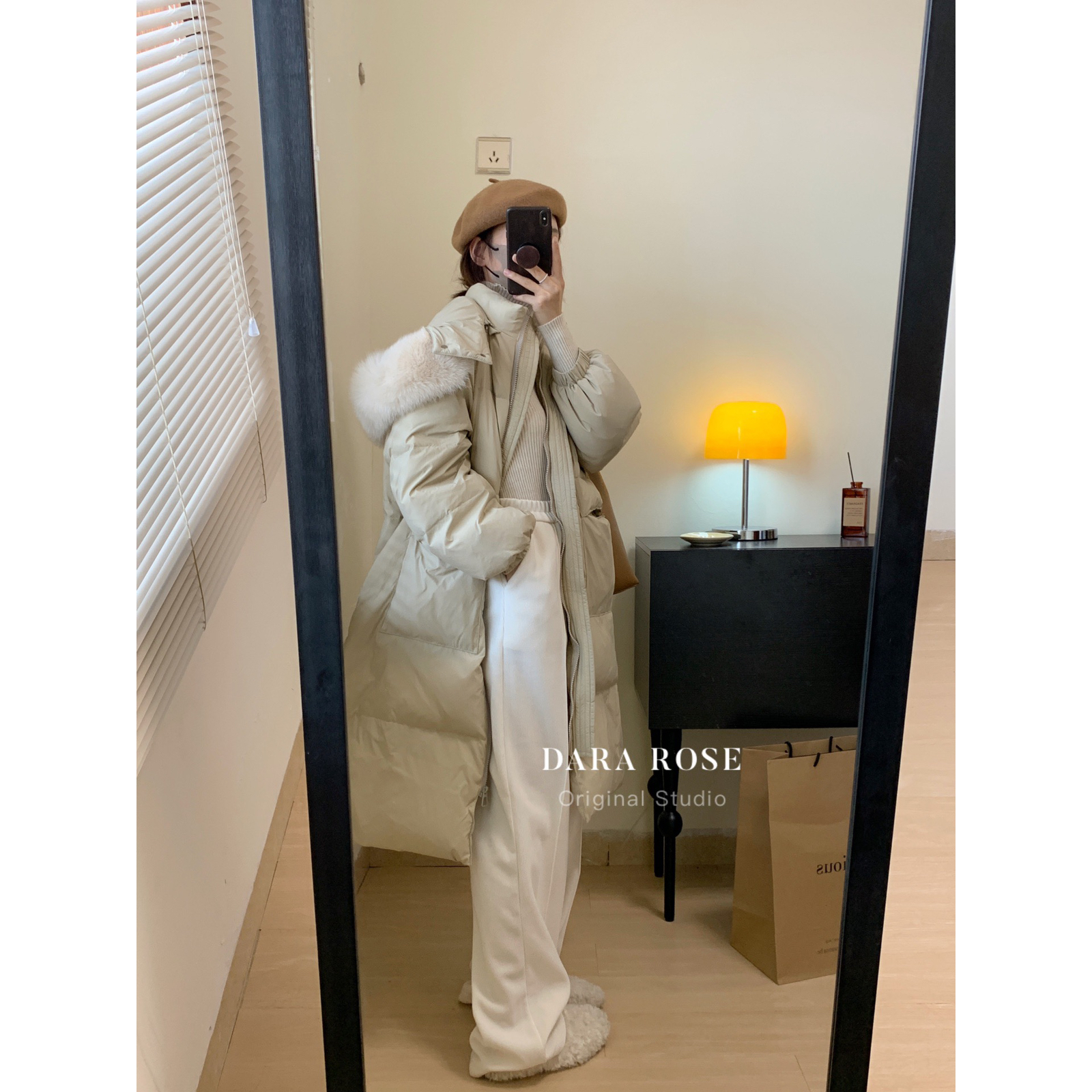 可拆卸真狐狸毛毛领)（含90%白鸭绒）(New冬季新款)  K1552#  LYM