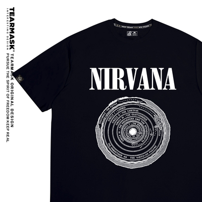 欧美nirvana涅盘乐队短袖T恤