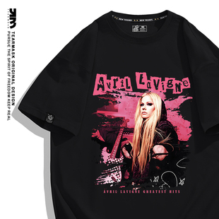 演唱会周边纯棉短袖 t恤夏季 衣服粉丝应援服 艾薇儿同款 Avril