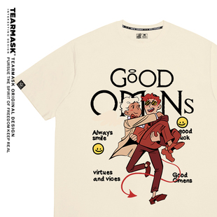衣服 电影同人纯棉短袖 原创good omens好兆头英剧周边T恤男女同款