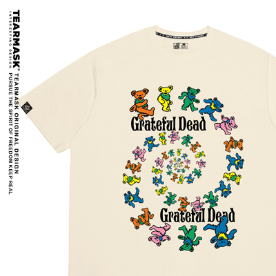 GratefulDead乐队小熊周边t恤