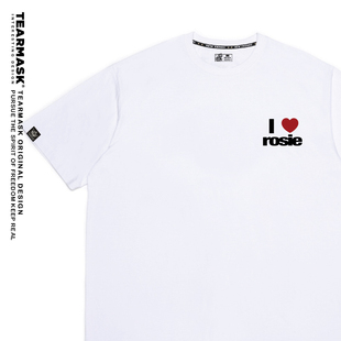 穿搭纯棉短袖 rosie专辑周边t恤rose朴彩英同款 衣服tshirt love
