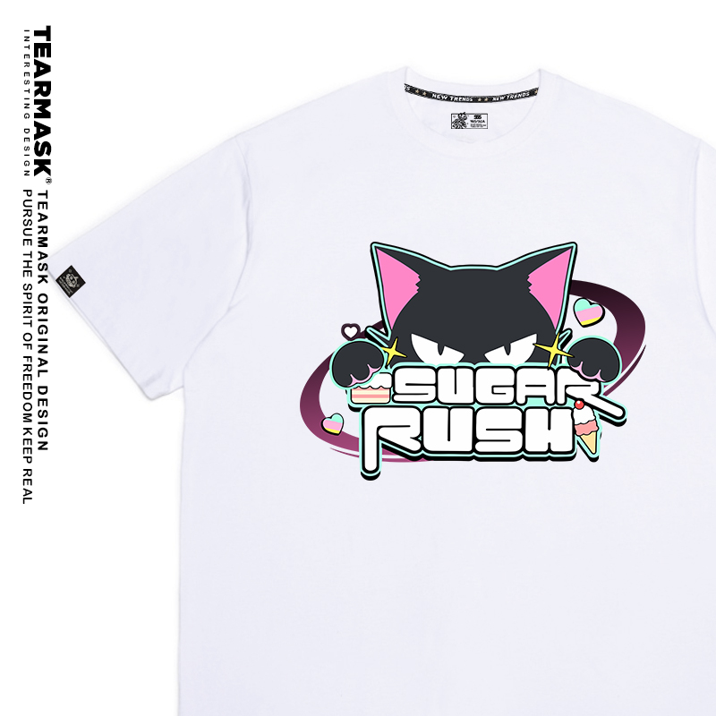 蔚蓝档案周边猫咪t恤杏山和纱