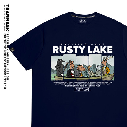 锈湖周边t恤夏男女同款游戏同人插画宽松纯棉短袖衣服rusty lake