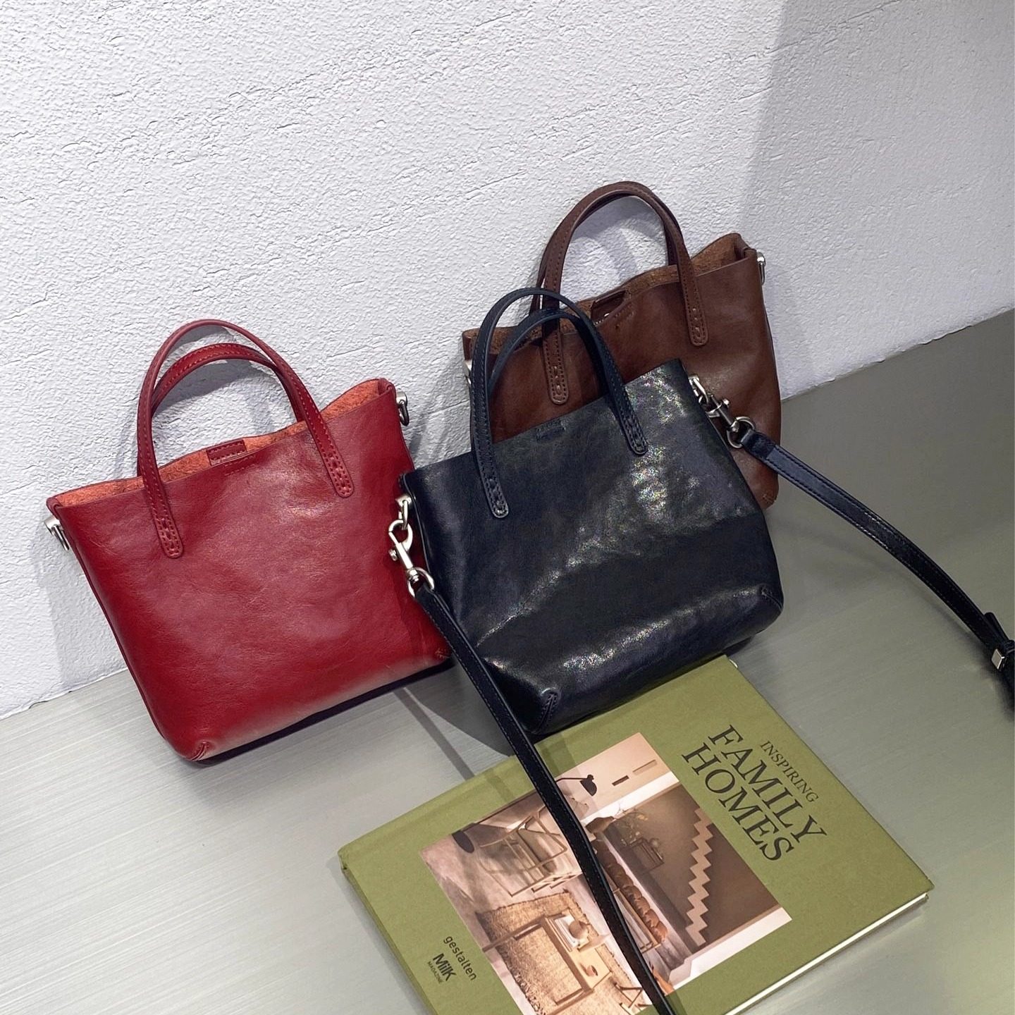 植鞣头层牛皮水桶包包女极简复古小托特包上班通勤包手拎菜篮子包,箱包皮具/热销女包/男包,托特包,淘宝优惠券,粉丝福利购,淘宝优惠卷