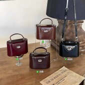 手提盒子包vintage中古包女2025新款 超火精致水桶包链条斜挎小包