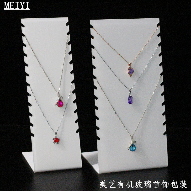 项链展示架挂件吊坠陈列架亚克力珠宝首饰道具摆件有机玻璃展示架