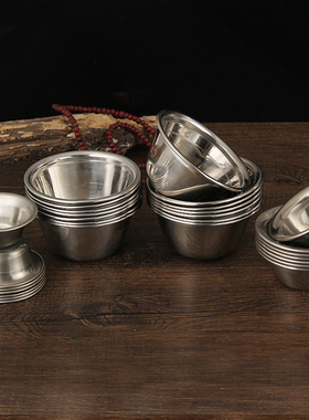 藏传用品 佛具 不锈钢八供杯 供水杯 佛堂护法杯 酥油灯杯