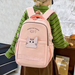 可爱小学生书包女孩2 5年级大容量背包初中高中学生休闲双肩包