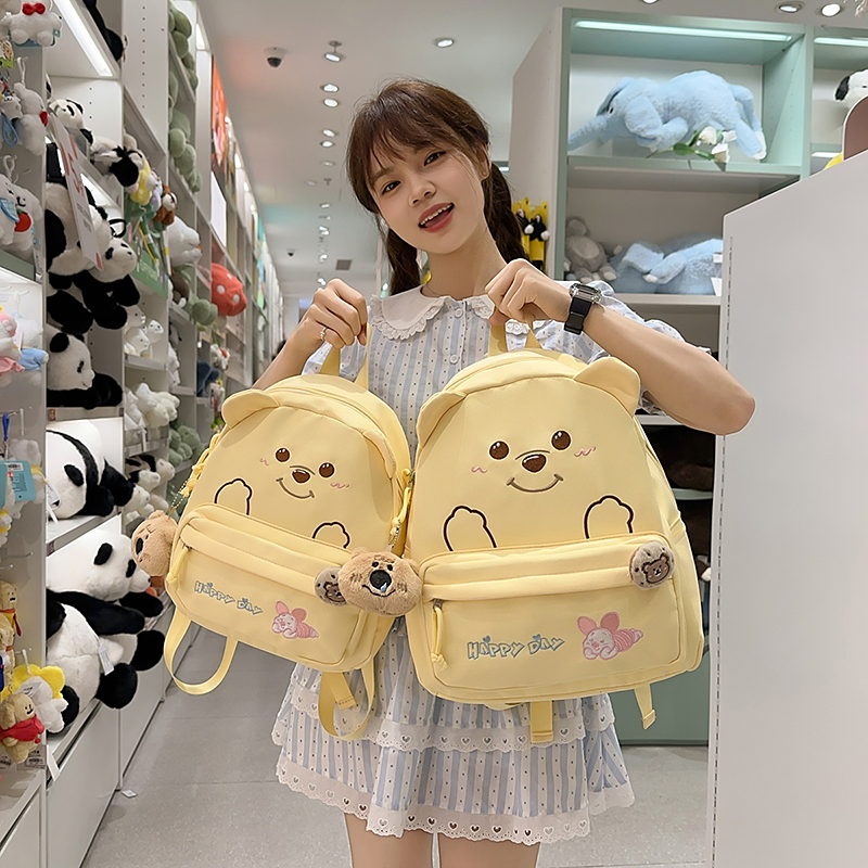 可爱小熊书包幼儿园小班中大班女孩一年级背包男童休闲旅游双肩包