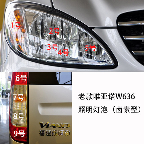 老款唯亚诺W636远近光灯泡