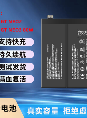 适用真我GT NEO2T电池 GT2大师探索版手机电池BLP887 BLP947电板