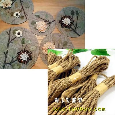 手工diy编织黄麻绳复古装饰品捆绑绳 幼儿园酒吧装饰麻绳网照片墙