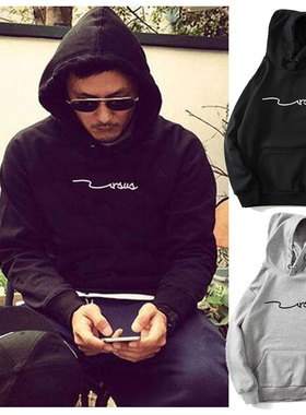 HANDIAN潮牌男士卫衣秋冬款加绒连帽卫衣男潮ins港风大码宽松外套