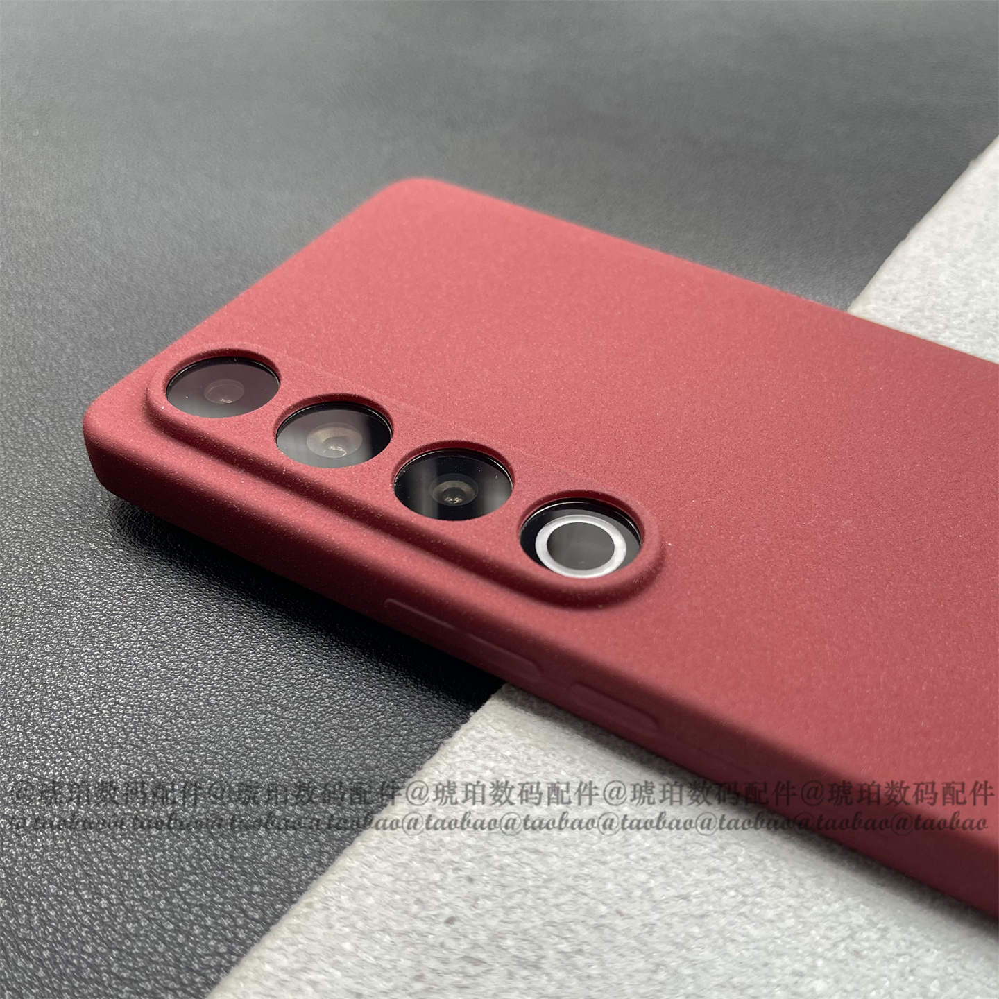 粗磨砂颗粒感适用魅族21Pro手机壳硅胶软壳不沾指纹全包防滑20Classic简约小众纯色Meizu21Note复古酒红色22