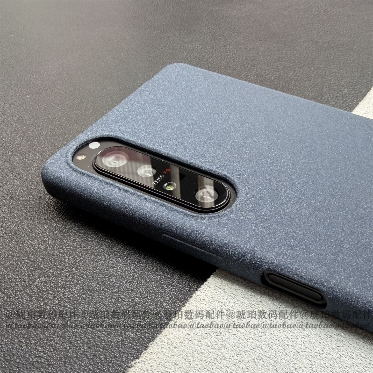 适用索尼Xperia 1 VII手机壳大孔火山口硅胶软壳5V粗磨砂感不沾指纹防滑X10VII全包按键圆弧边Pro-I简约蓝色