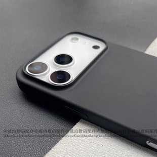 ins风简约个性百搭黑色适用苹果iphone17ProMax手机壳18Pro大孔火山口Air硅胶软壳16e轻薄15全包14防摔13/12