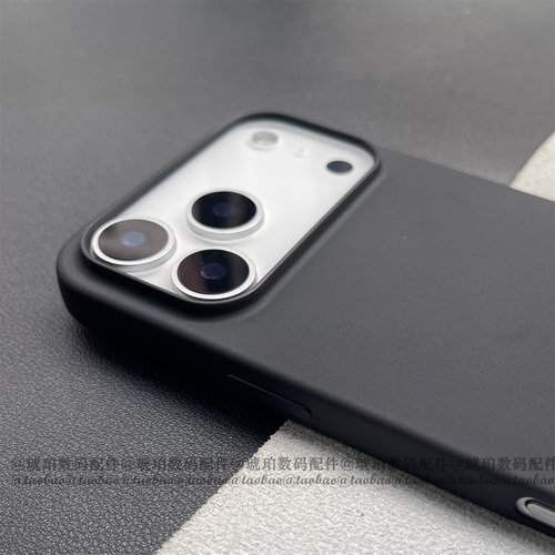 ins风简约个性百搭黑色适用苹果iphone17ProMax手机壳大孔火山口Air硅胶软壳16pro轻薄15Plus全包14防摔13/12