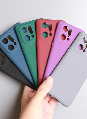 FindX6适用oppofindx5手机壳软硅胶FindX9Pro磨砂防指纹X3全包防摔套X2圆弧边防滑FindX8S+纯色FindX7Ultra