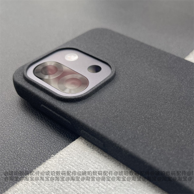 不沾指纹硅胶软壳适用一加13T手机壳大孔火山口OnePlus 15粗磨砂颗粒感防滑Ace5Pro全包轻薄简约经典黑色Ace6