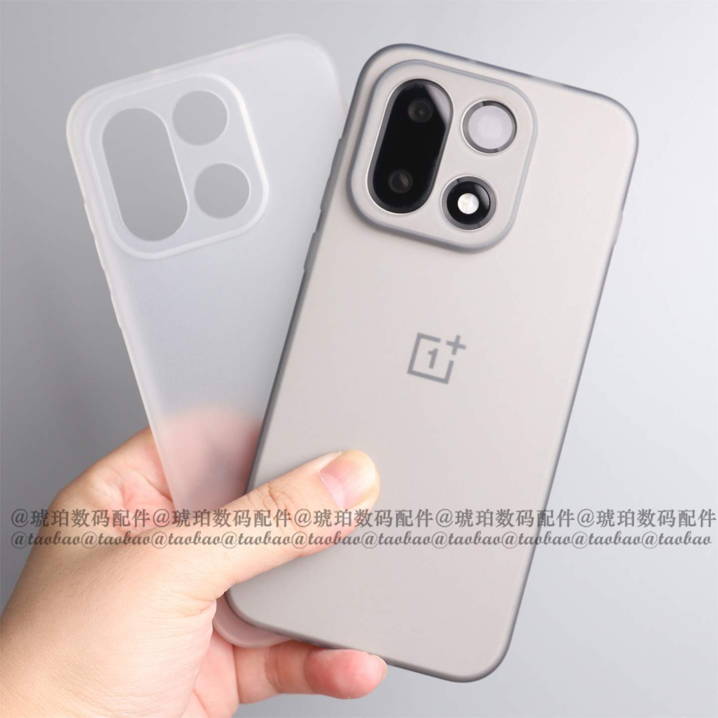 适用一加15手机壳半透明灰色TPU软壳硅胶OnePlus1+13T保护套Ace6T全包镜头圆边磨砂防指纹Ace5Pro简约轻薄白