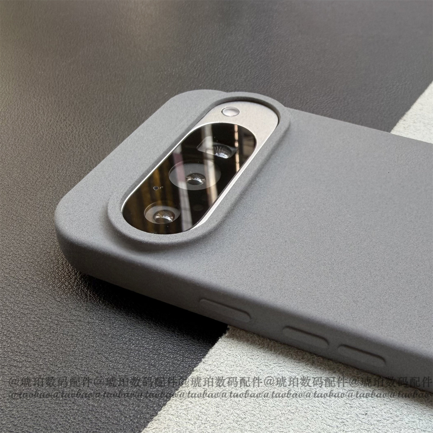 适用Google谷歌Pixel9ProXL手机壳奶奶灰色大孔火山口硅胶软壳Pixel10磨砂防指纹Pixel8全包防滑7/6简约商务