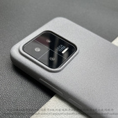 17ProMax适用小米15手机壳大孔火山口14Pro岩砂颗粒防滑防指纹17Ultra奶奶灰13磨砂硅胶软壳简约小众纯色12S