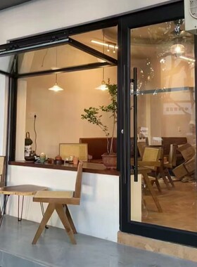 铝合金门地弹簧商铺快餐店肯德基钢化玻璃门单开门商场专用平开门