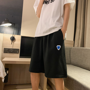 港风休闲裤短裤男宽开衩运动五分裤227-2*D004*P25控38图片