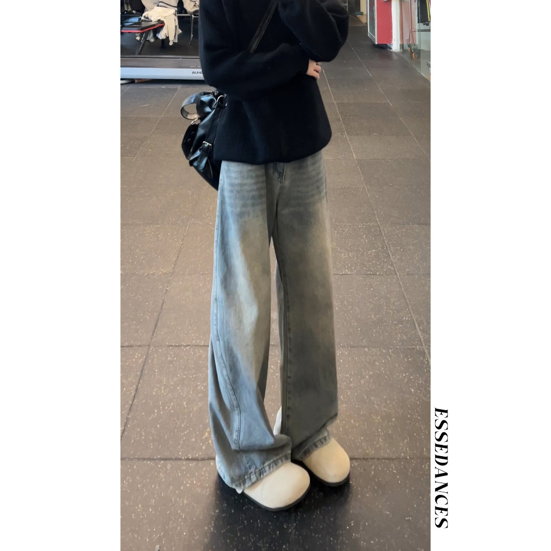 美式街头刺绣弯刀牛仔裤男女高街复古水洗百搭阔腿裤子,男装牛仔裤,星座511-1